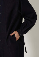 BLUE BLUE JAPAN GOLD YARN INDIGO BAND COLLAR SHIRT ONE PIECE