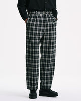 SOPHNET. 25A/W SAXONY WOOL CHECK RELAX-FIT TUCK SLACKS [ SPNT-252010 ]