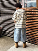 NAUTICA ( JAPAN ) Super Wide Curve Double Knee Denim Cropped Pants