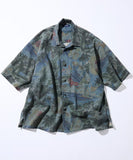 NAUTICA ( JAPAN ) Wide Silhouette Faded Aloha Print Open Collar Short Sleeve Shirt