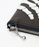 [ Restock ] KAPITAL Leather THUMBS UP BONE HAND ZIP Neck Bag [ K2310XG534 ]