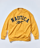 NAUTICA ( JAPAN ) x Reebok Exclusive Double Name Arch Logo Pigment Heavyweight Crew Neck Sweatshirt