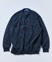 NAUTICA ( JAPAN ) x Reebok Exclusive Double Name Arch Logo Pigment Heavyweight Crew Neck Sweatshirt