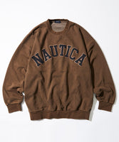 NAUTICA ( JAPAN ) Garments Pigment Dyed Arch Logo Crewneck Sweatshirt