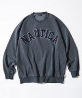 NAUTICA ( JAPAN ) Garments Pigment Dyed Arch Logo Crewneck Sweatshirt