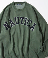 NAUTICA ( JAPAN ) Garments Pigment Dyed Arch Logo Crewneck Sweatshirt