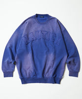 NAUTICA ( JAPAN ) Garment Dyed Bleech Washed Arch Logo Crewneck Sweatshirt