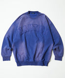 NAUTICA ( JAPAN ) Garment Dyed Bleech Washed Arch Logo Crewneck Sweatshirt