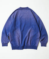 NAUTICA ( JAPAN ) Garment Dyed Bleech Washed Arch Logo Crewneck Sweatshirt