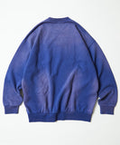 NAUTICA ( JAPAN ) Garment Dyed Bleech Washed Arch Logo Crewneck Sweatshirt