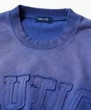 NAUTICA ( JAPAN ) Garment Dyed Bleech Washed Arch Logo Crewneck Sweatshirt