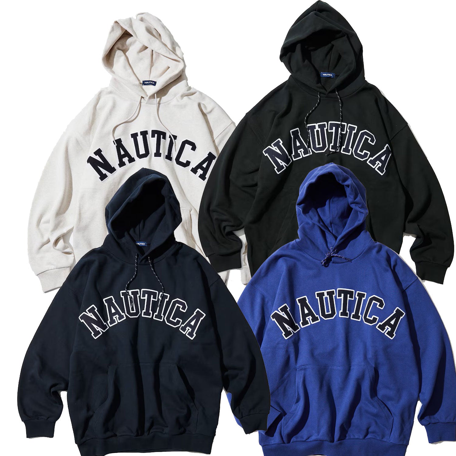 NAUTICA JAPAN Tagged Hoodie cotwohk