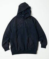 NAUTICA ( JAPAN ) Garment Dyed Bleech Washed Arch Logo Sweat Hoodie