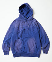 NAUTICA ( JAPAN ) Garment Dyed Bleech Washed Arch Logo Sweat Hoodie