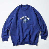 NAUTICA ( JAPAN ) Felt Patch Arch Logo Crewneck Sweatshirt