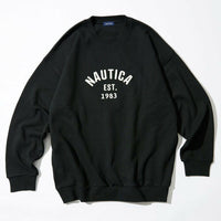 NAUTICA ( JAPAN ) Felt Patch Arch Logo Crewneck Sweatshirt