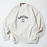 NAUTICA ( JAPAN ) Felt Patch Arch Logo Crewneck Sweatshirt