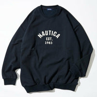 NAUTICA ( JAPAN ) Felt Patch Arch Logo Crewneck Sweatshirt