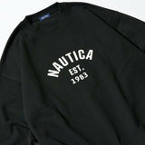 NAUTICA ( JAPAN ) Felt Patch Arch Logo Crewneck Sweatshirt