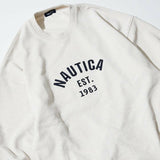 NAUTICA ( JAPAN ) Felt Patch Arch Logo Crewneck Sweatshirt