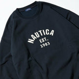 NAUTICA ( JAPAN ) Felt Patch Arch Logo Crewneck Sweatshirt