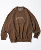 NAUTICA ( JAPAN ) Pigment Dyed Felt Patch Arch Logo Crewneck Sweatshirt