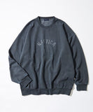 NAUTICA ( JAPAN ) Pigment Dyed Felt Patch Arch Logo Crewneck Sweatshirt