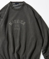 NAUTICA ( JAPAN ) Pigment Dyed Felt Patch Arch Logo Crewneck Sweatshirt