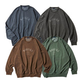 NAUTICA ( JAPAN ) Pigment Dyed Felt Patch Arch Logo Crewneck Sweatshirt