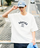 NAUTICA ( JAPAN ) Oversized Felt Patch Arch Logo Short Sleeve T-Shirt