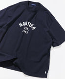 NAUTICA ( JAPAN ) Oversized Felt Patch Arch Logo Short Sleeve T-Shirt