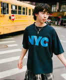NAUTICA ( JAPAN ) Made in USA Heavyweight Oversized Crew Neck Print T-Shirt Type 3