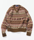 NAUTICA ( JAPAN ) Vintage-style Fair Isle Crew Neck Knit Pullover