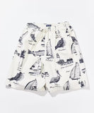 NAUTICA ( JAPAN ) OCEAN Zll-over Print Twill Two-Pleat Easy Shorts