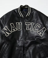 NAUTICA ( JAPAN ) Arch Logo Leather Award Jacket