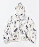 NAUTICA ( JAPAN ) OCEAN All-over Print Twill Zip-up Hooded Jacket