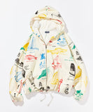 NAUTICA ( JAPAN ) OCEAN All-over Print Twill Zip-up Hooded Jacket
