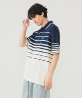BEAMS x FRED PERRY Relaxed Striped Piqué Polo Shirt