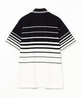 BEAMS x FRED PERRY Relaxed Striped Piqué Polo Shirt