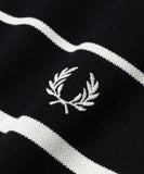 BEAMS x FRED PERRY Relaxed Striped Piqué Polo Shirt