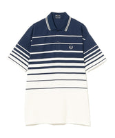 BEAMS x FRED PERRY Relaxed Striped Piqué Polo Shirt