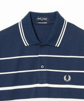 BEAMS x FRED PERRY Relaxed Striped Piqué Polo Shirt