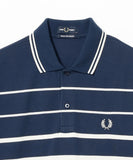 BEAMS x FRED PERRY Relaxed Striped Piqué Polo Shirt