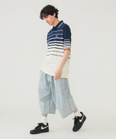 BEAMS x FRED PERRY Relaxed Striped Piqué Polo Shirt