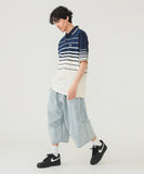 BEAMS x FRED PERRY Relaxed Striped Piqué Polo Shirt