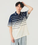BEAMS x FRED PERRY Relaxed Striped Piqué Polo Shirt