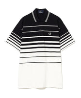 BEAMS x FRED PERRY Relaxed Striped Piqué Polo Shirt