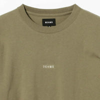 BEAMS Embroidered Logo Long Sleeve T-Shirt