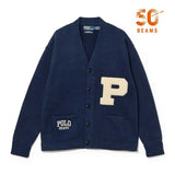 BEAMS x POLO RALPH LAUREN LS V-NECK VARSITY CARDIGAN
