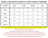 BEAMS x POLO RALPH LAUREN LS V-NECK VARSITY CARDIGAN